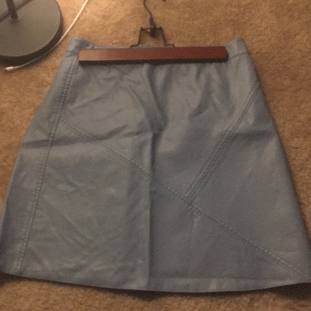 Zara blue leather skirt h